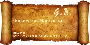 Gerbovics Marianna névjegykártya